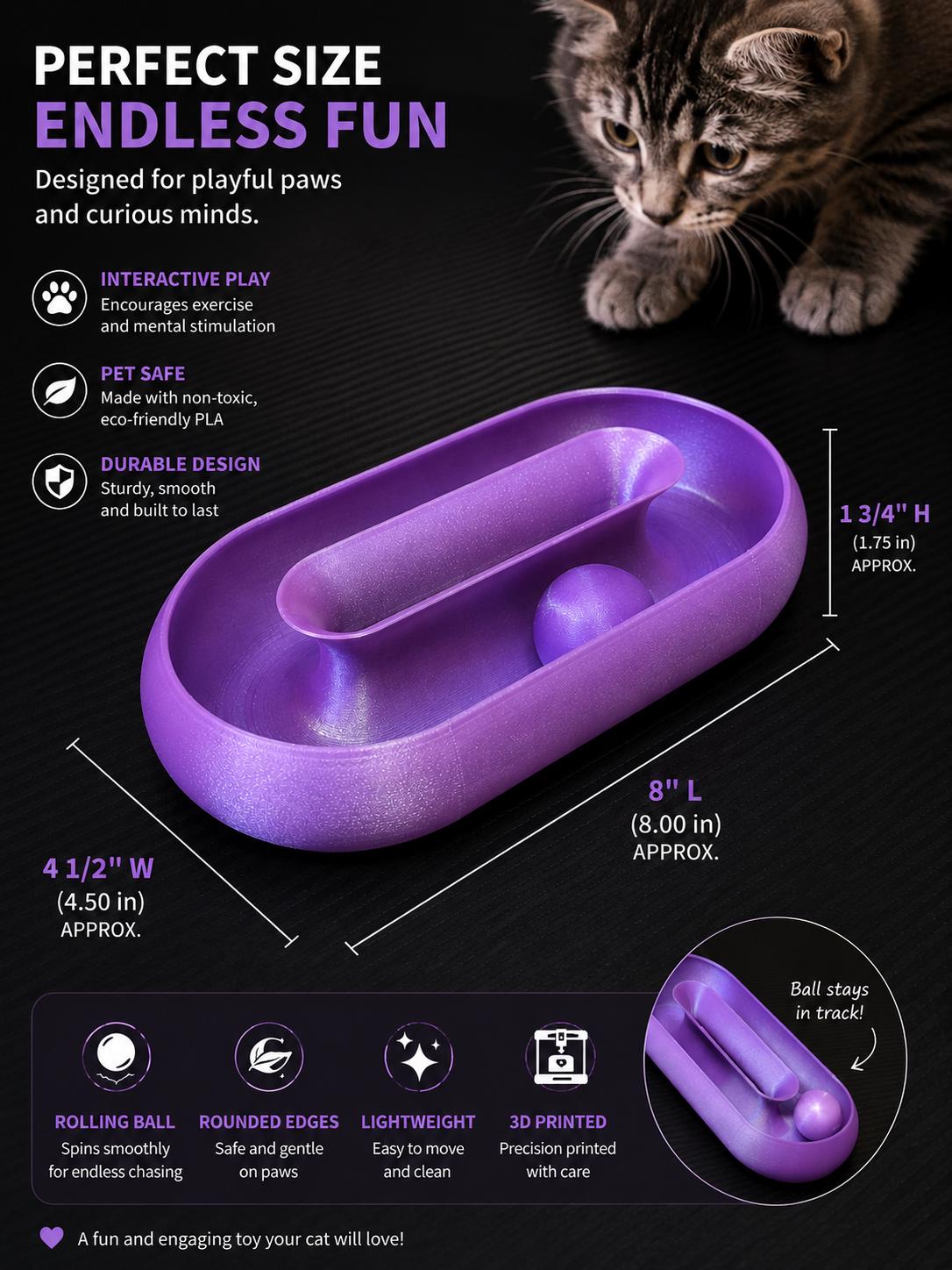 Interactive Cat Toy | Rolling Ball for Indoor Cats