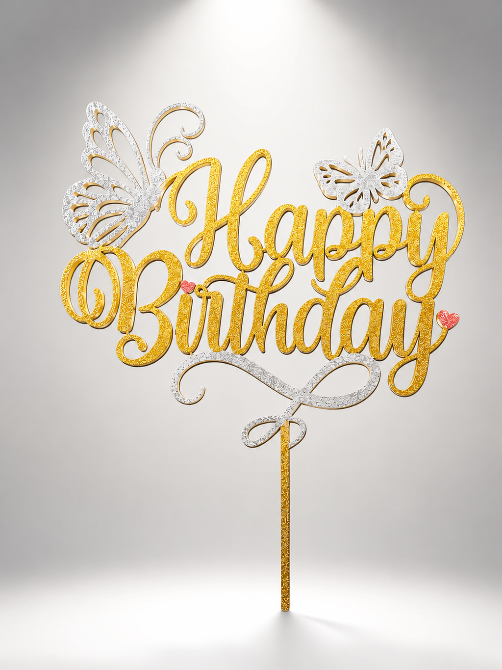 Customizable Butterfly Birthday Cake Topper