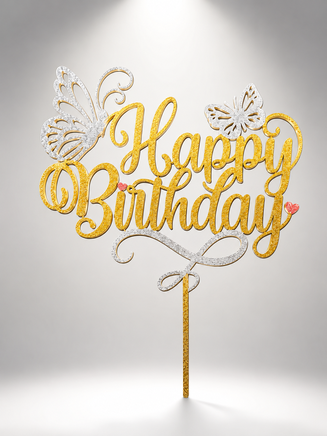 Customizable Butterfly Birthday Cake Topper