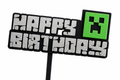 Minecraft Birthday Cake Topper, Personalized Cake Topper, Custom Gamer Birthday Decoration
