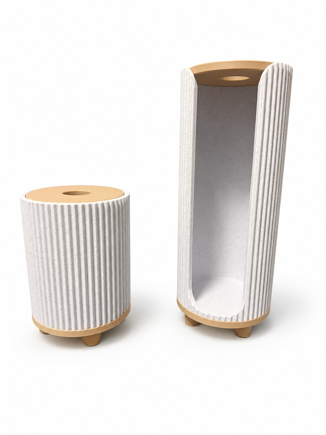 Modern Bathroom Accessory Set | 3D Printed Vanity Organizer | Toothbrush Holder, Soap Dish & Storage Tray