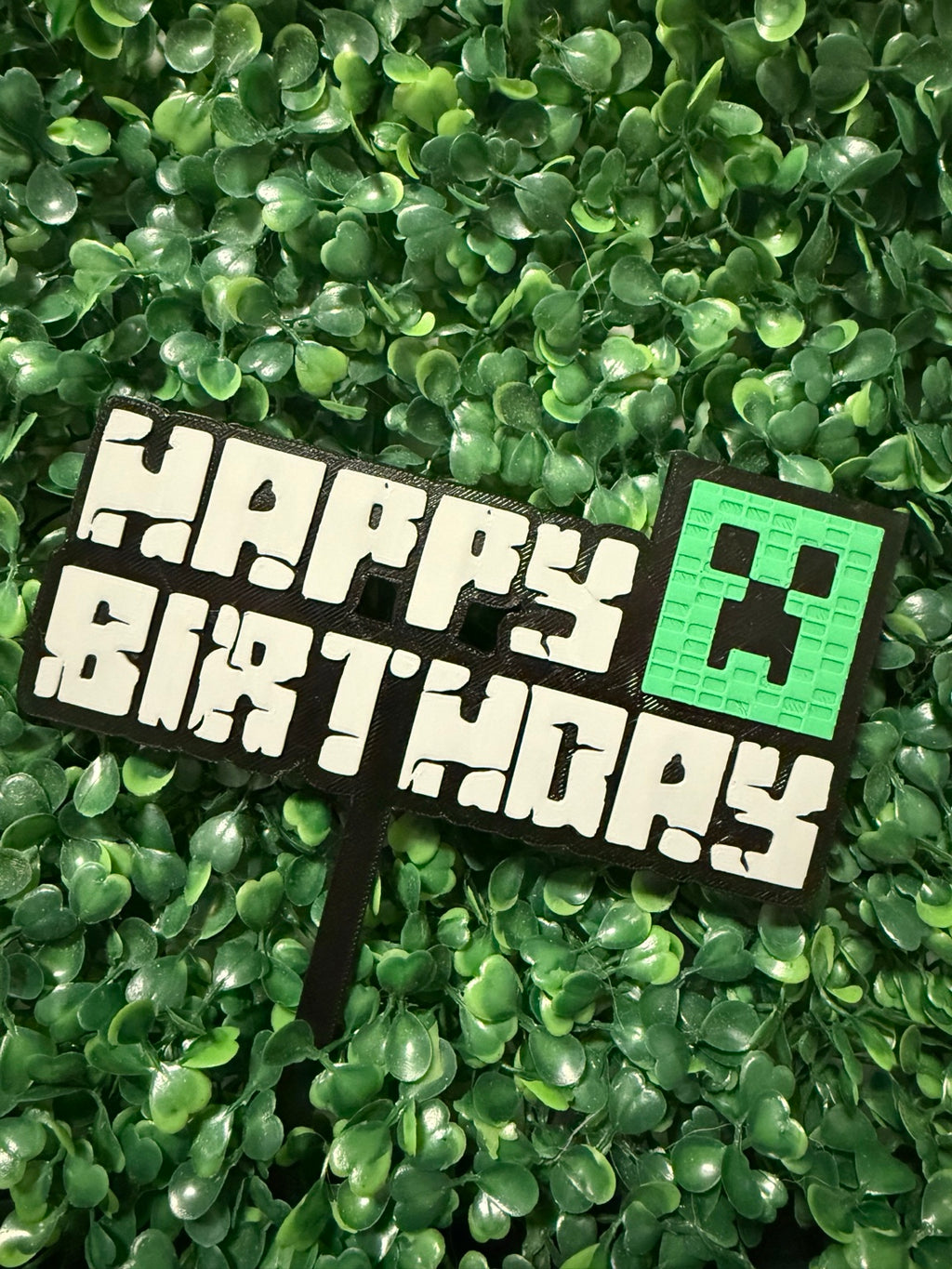 Minecraft Birthday Cake Topper, Personalized Cake Topper, Custom Gamer Birthday Decoration