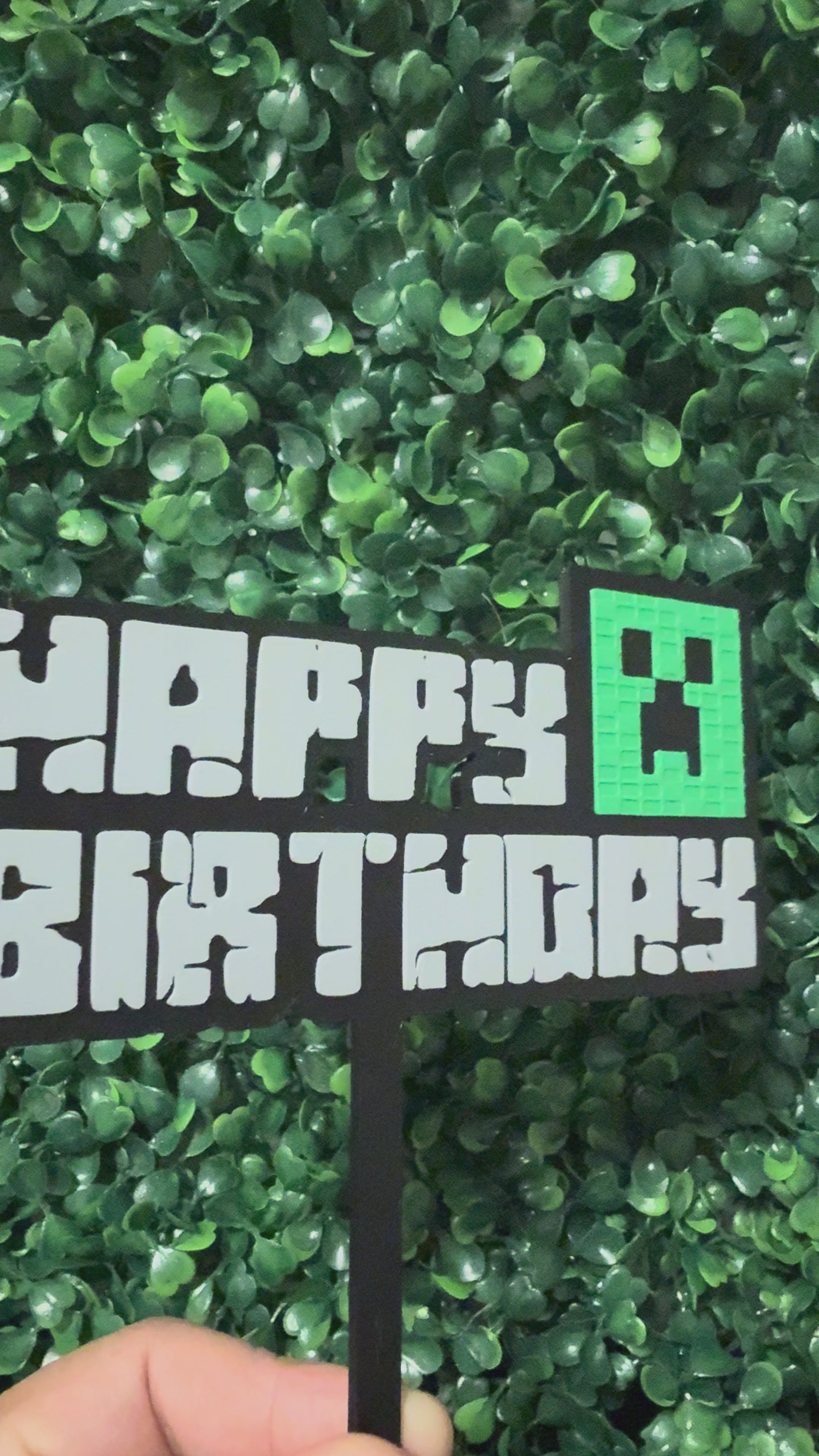 Minecraft Birthday Cake Topper, Personalized Cake Topper, Custom Gamer Birthday Decoration